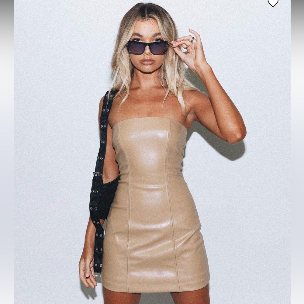 Princess Polly Tan Strapless Dress